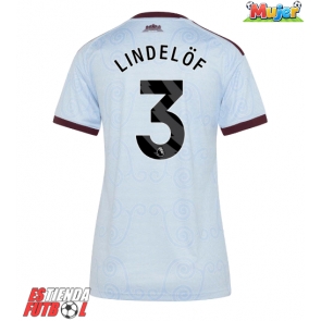 Aston Villa Victor Lindelof #3 Tercera Equipación Mujer 2026-27 Manga Corta